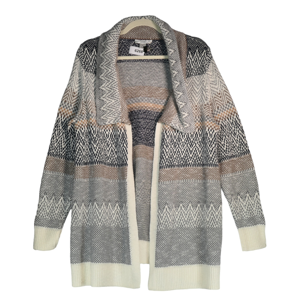 CJ Banks Cardigan Sweater Womens 1X Gray Classic Cozy Minimalist Timeless Basics